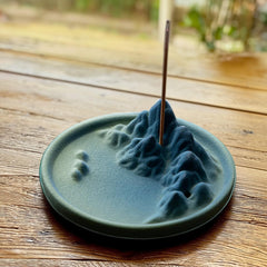 Ceramic Mountain Incense Holder, Minimalist Colorful Design for Meditation and Relaxation