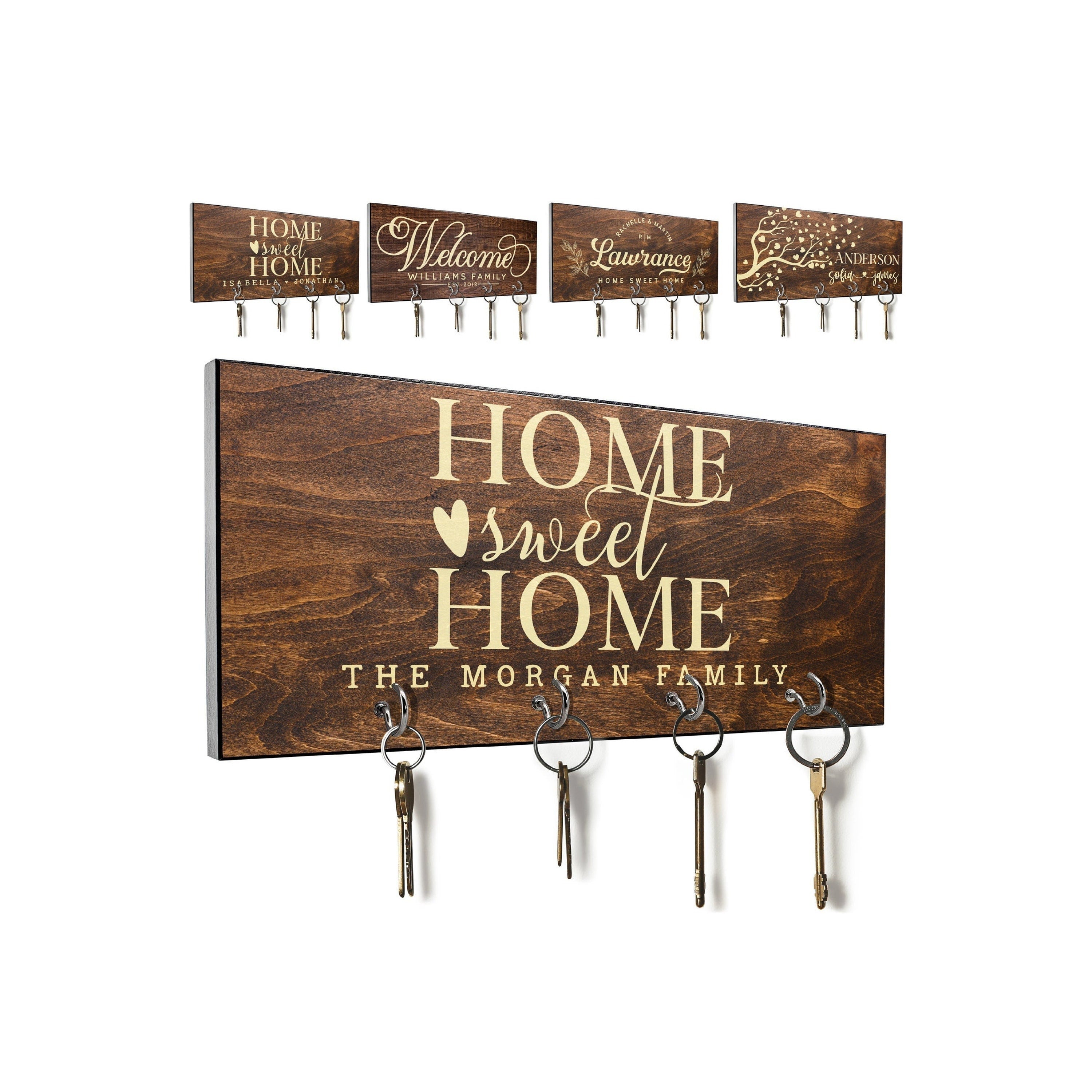 Personalized Key Holder for Wall, Custom Key Hanger