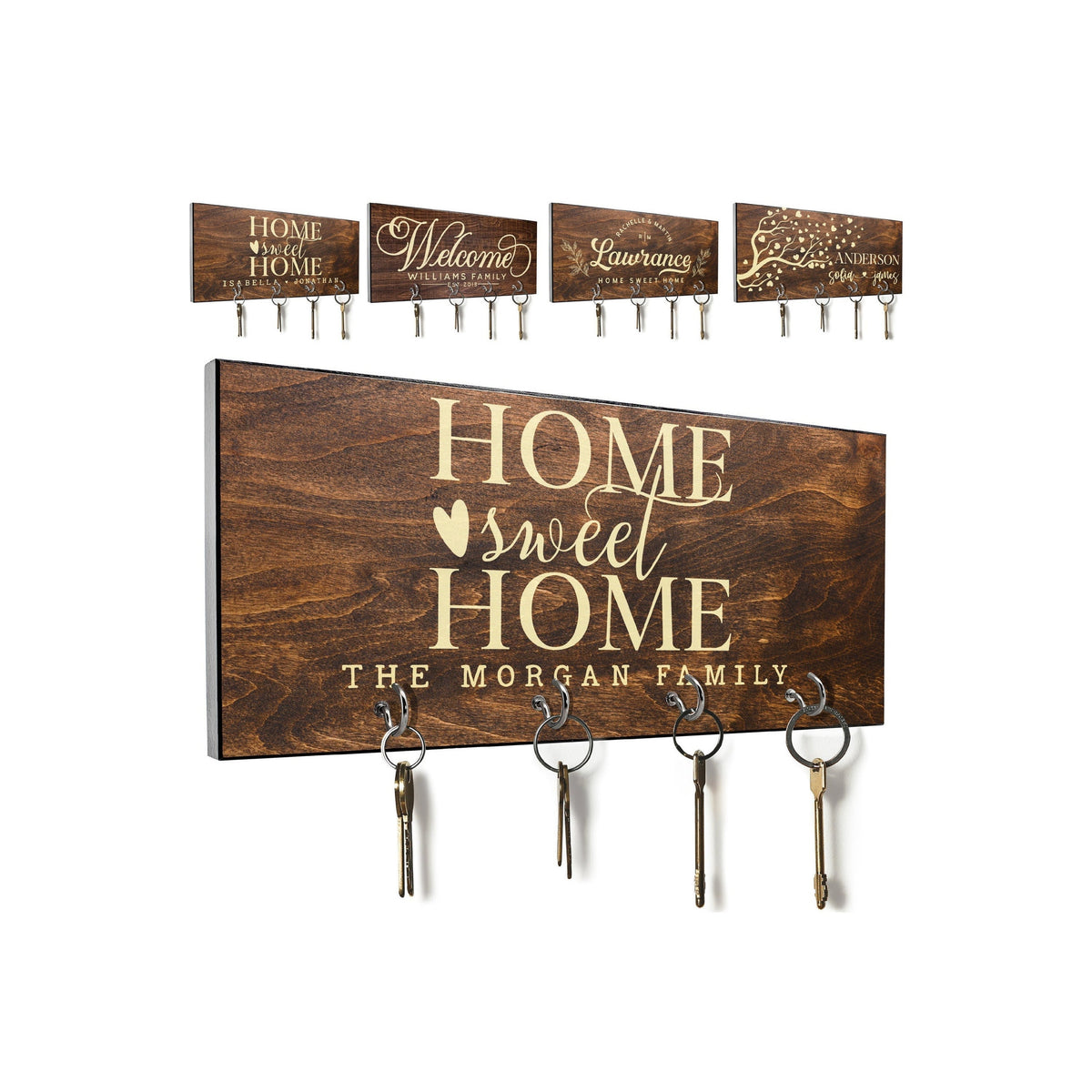 Personalized Key Holder for Wall, Custom Key Hanger