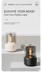 Modern Candlelight Aroma Diffuser 120ml, Air Humidifier with Light Home, Car & Office Decor