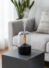 Modern Candlelight Aroma Diffuser 120ml, Air Humidifier with Light Home, Car & Office Decor
