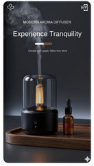 Modern Candlelight Aroma Diffuser 120ml, Air Humidifier with Light Home, Car & Office Decor