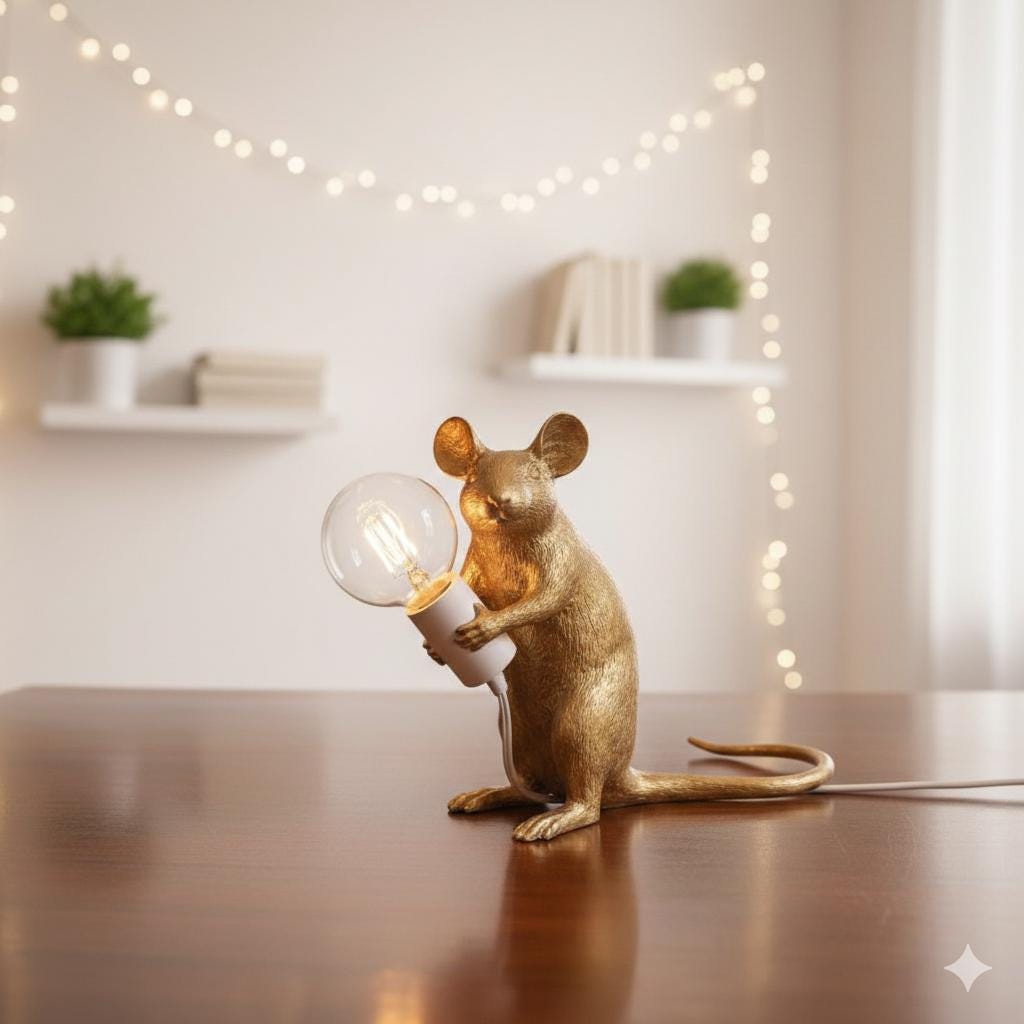 Resin Mouse LED Lamp | Desk & Night Light
