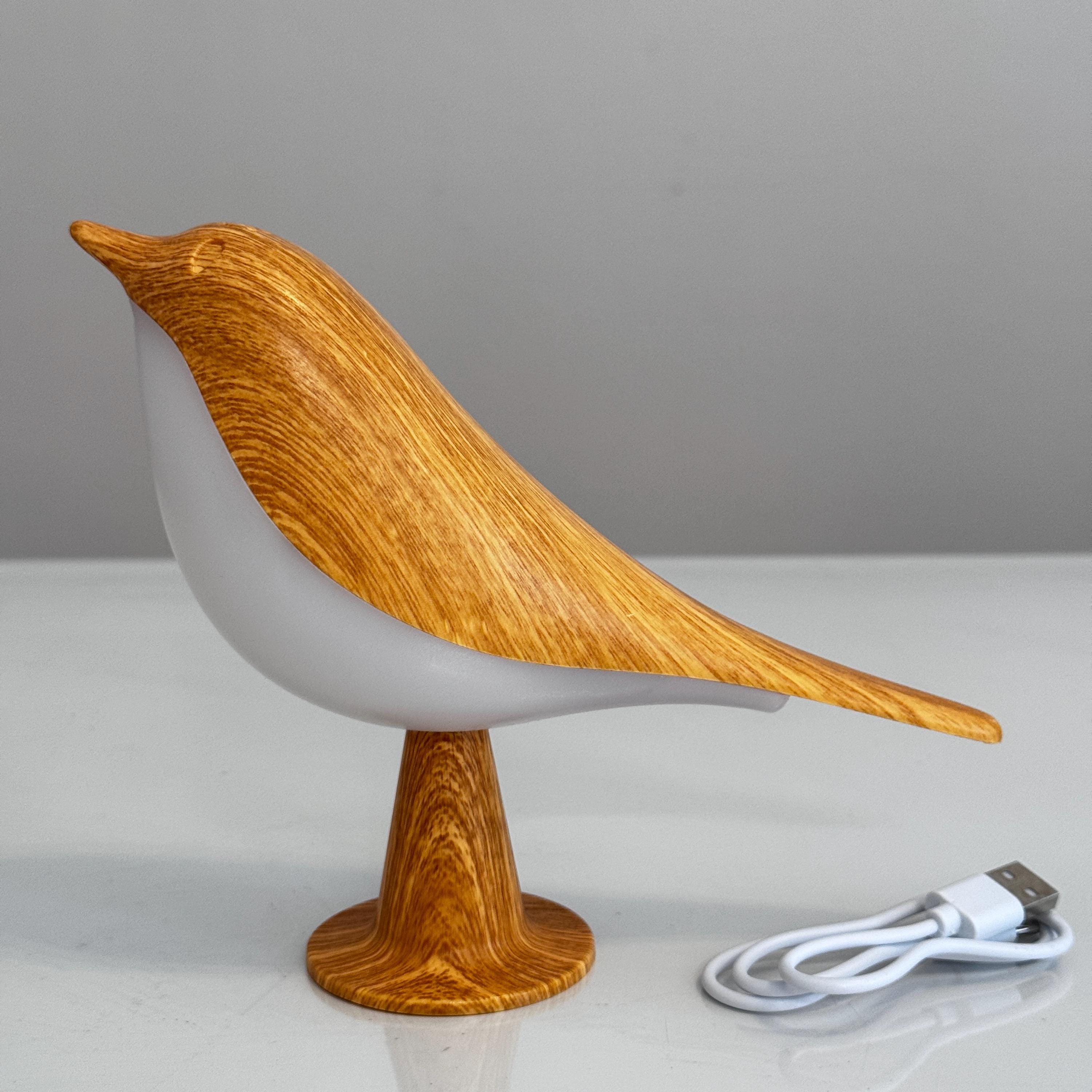 Bird LED Table Lamp USB Powered Desk Lamp 8" Scandinavian Minimalist Bird Light 6W Night Light Three Color Modes