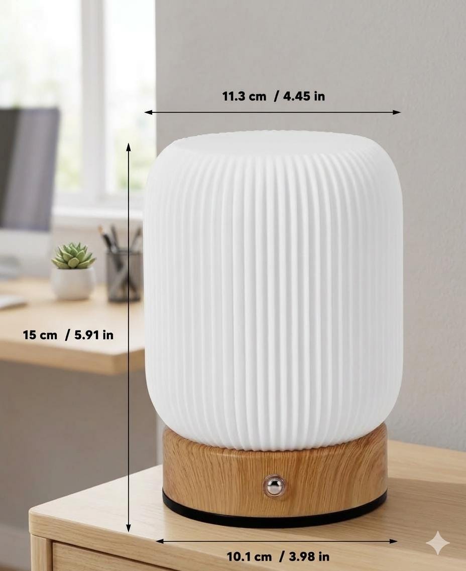 Touch Control LED Bedside Lamp – Dimmable, 3 Color Modes, Rechargeable Portable Light