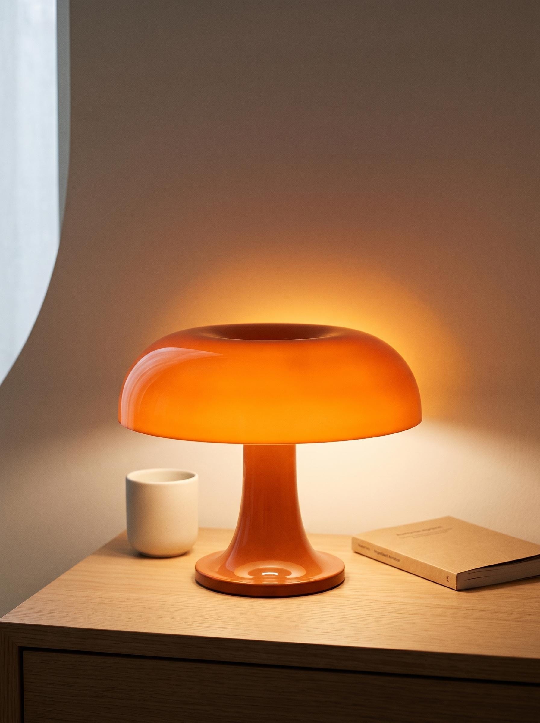Retro Mushroom Table Lamp — 3-Color USB Dimmable Desk Light