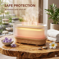 Flame Air Humidifier & Diffuser with Realistic Fire Effect, Aroma Lamp, Faux Fireplace Scent Machine, Ultrasonic Cozy Home Decor